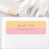 美しいカラフル手書きスクリプト名差出人住所 ラベル (インサイチュ)