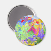 美しいカラフル抽象芸術アートアイスキューブギフト マグネット (正面/裏面)