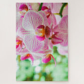 美しいカラフル明るい赤紫色花 ジグソーパズル (縦)