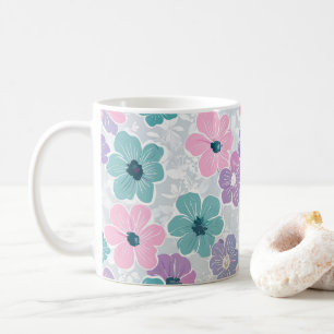 美しいカラフル春花プリントセラミック コーヒーマグカップ