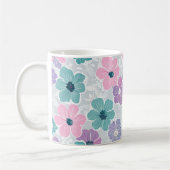 美しいカラフル春花プリントセラミック コーヒーマグカップ (左)