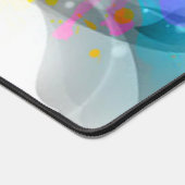 美しいカラフル水の色の（ばちゃばちゃ）跳ねる音楽ノート デスクマット (コーナー)