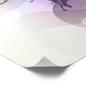 美しいカラフル水の色の（ばちゃばちゃ）跳ねる音楽ノート ポスター (角)