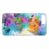 美しいカラフル水の色の(ばちゃばちゃ)跳ねる音楽ノート Case-Mate iPhoneケース (裏面(横))