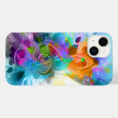 美しいカラフル水の色の（ばちゃばちゃ）跳ねる音楽ノート Case-Mate iPhoneケース (裏面 (横))