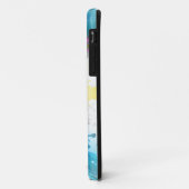 美しいカラフル水の色の(ばちゃばちゃ)跳ねる音楽ノート Case-Mate iPhoneケース (裏面/左)