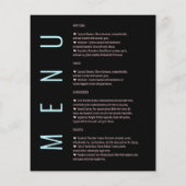 美しいカラフル水彩フローラのメ結婚ニュー (裏面)