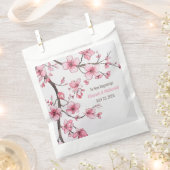 美しいカラフル水彩フローラ結婚式の引き出物 フェイバーバッグ (クリップ留めされた状態)