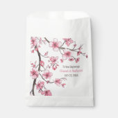 美しいカラフル水彩フローラ結婚式の引き出物 フェイバーバッグ (正面)