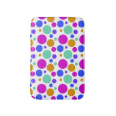 美しいカラフル水玉模様パターン バスマット (正面縦)