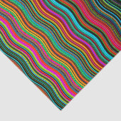 美しいカラフル波状ストライプパターン 薄葉紙 (詳細)