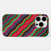 美しいカラフル波状ストライプパターン Case-Mate iPhoneケース (裏面 (横))