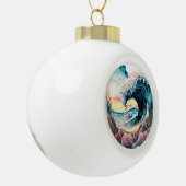 美しいカラフル海 セラミックボールオーナメント (左)