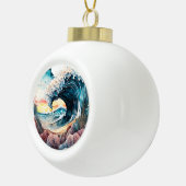 美しいカラフル海 セラミックボールオーナメント (右)