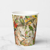 美しいカラフル熱帯鳥のオウム 紙コップ (右)