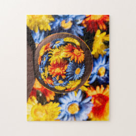 美しいカラフル球体の花の反射 ジグソーパズル