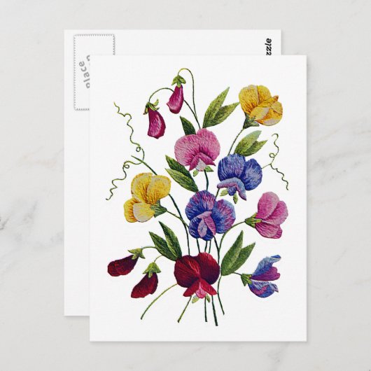 美しいカラフル甘いエンドウ ポストカード (正面/裏面)