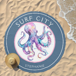 美しいカラフル白水彩タコ