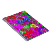 美しいカラフル素晴らしい花のパターンデザインa ノートブック (右側)