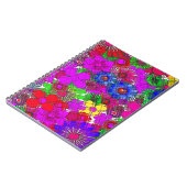 美しいカラフル素晴らしい花のパターンデザインa ノートブック (左側)