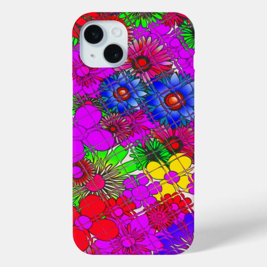 美しいカラフル素晴らしい花のパターンデザインa Case-Mate iPhoneケース (裏面)