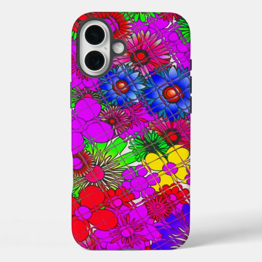 美しいカラフル素晴らしい花のパターンデザインa Case-Mate iPhoneケース (裏面)