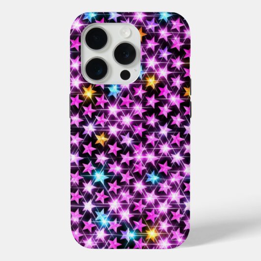 美しいカラフル紫の輝く星 Case-Mate iPhoneケース (裏面)