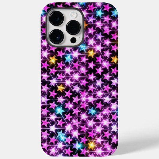 美しいカラフル紫の輝く星 Case-Mate iPhoneケース (裏面)