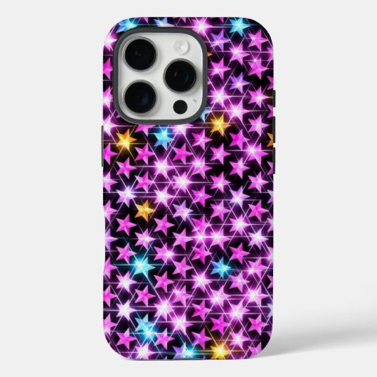 美しいカラフル紫の輝く星 Case-Mate iPhoneケース (裏面)