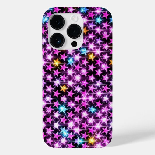 美しいカラフル紫の輝く星 Case-Mate iPhoneケース (裏面)
