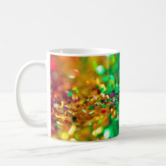 美しいカラフル結晶 コーヒーマグカップ (左)