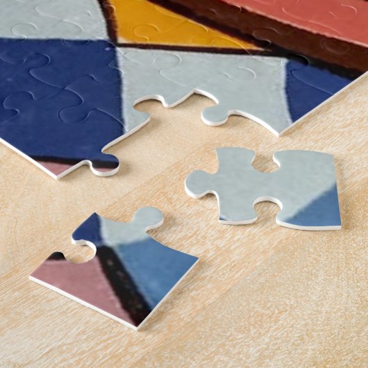 美しいカラフル絵画の二名のアフリカ人女性だ ジグソーパズル (側面)