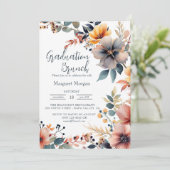 美しいカラフル花ブライダルシャワー 招待状 (スタンド正面)
