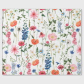 美しいカラフル花園シームレスなパターン ラッピングペーパー (フラット)