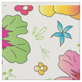 美しいカラフル花柄 ファブリック (クローズアップ)