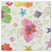 美しいカラフル花柄 ファブリック (見本)