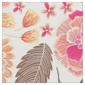 美しいカラフル花 ファブリック (クローズアップ)