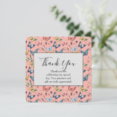 美しいカラフル蝶プリントありがとう サンキューカード (スタンド正面)