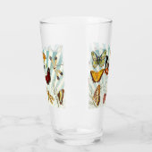 美しいカラフル蝶 タンブラーグラス (左)