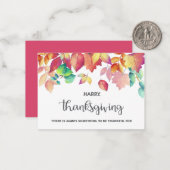 美しいカラフル離れ秋の感謝祭 ノートカード (正面/裏面インサイチュ)