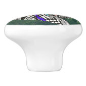 美しいカラフル馬のノブとプル セラミックノブ (側面)