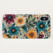 美しいカラフル鮮やか春花柄 Case-Mate iPhoneケース (裏面(横))