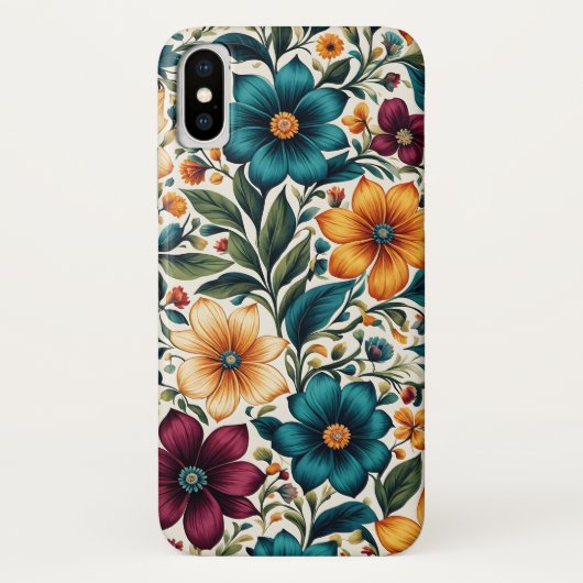 美しいカラフル鮮やか春花柄 Case-Mate iPhoneケース (裏面)