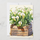 美しいカラユリの花の誕生日パーティー 招待状 (裏面)