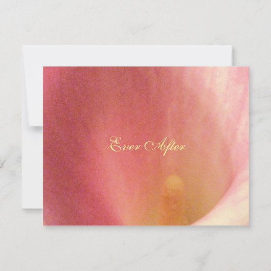 美しいカラリリーウェディングRSVPイエローフォント 出欠カード (裏面)