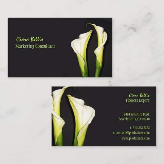 美しいカラリーの名刺 名刺 (正面/裏面)