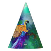 美しいカラーオウム紙パーティー帽子 パーティーハット (左)