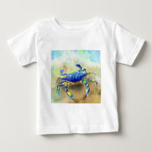 美しいカラーカニベビーTシャツ – 海 ベビーTシャツ (正面)