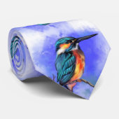 美しいカラーキングフィッシャー鳥首輪 ネクタイ (ロール)