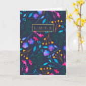 美しいカラーフローラ水彩挨拶カード カード (黄色い花)